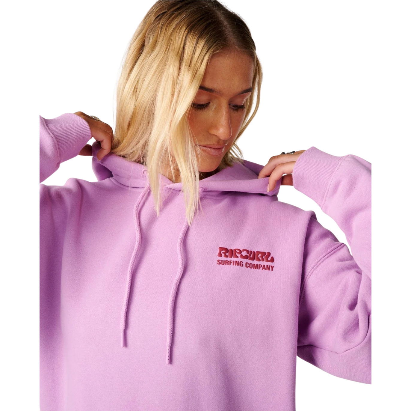 2026 Rip Curl Womens Surf Puff Heritage Hoodie 06AWFL - Bright Lilac